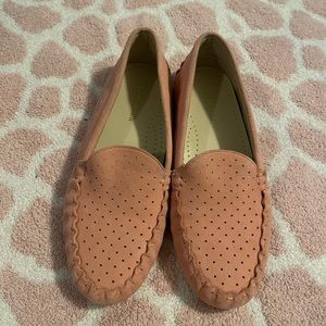 NWOT Cole Haan blush suede loafers. Size 5.